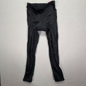 Rion‎ Mens Cycling Tights Slim Fit Black Padded Reflective Zippers 2XL